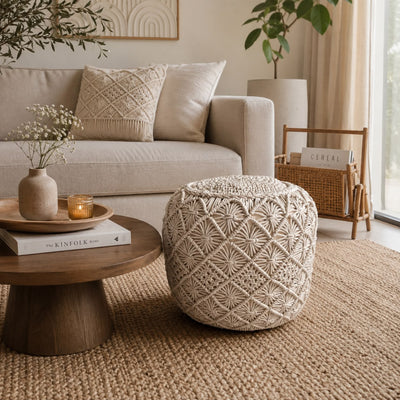 Macrame Pouf