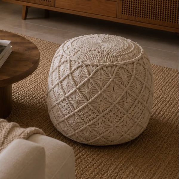 Macrame Pouf