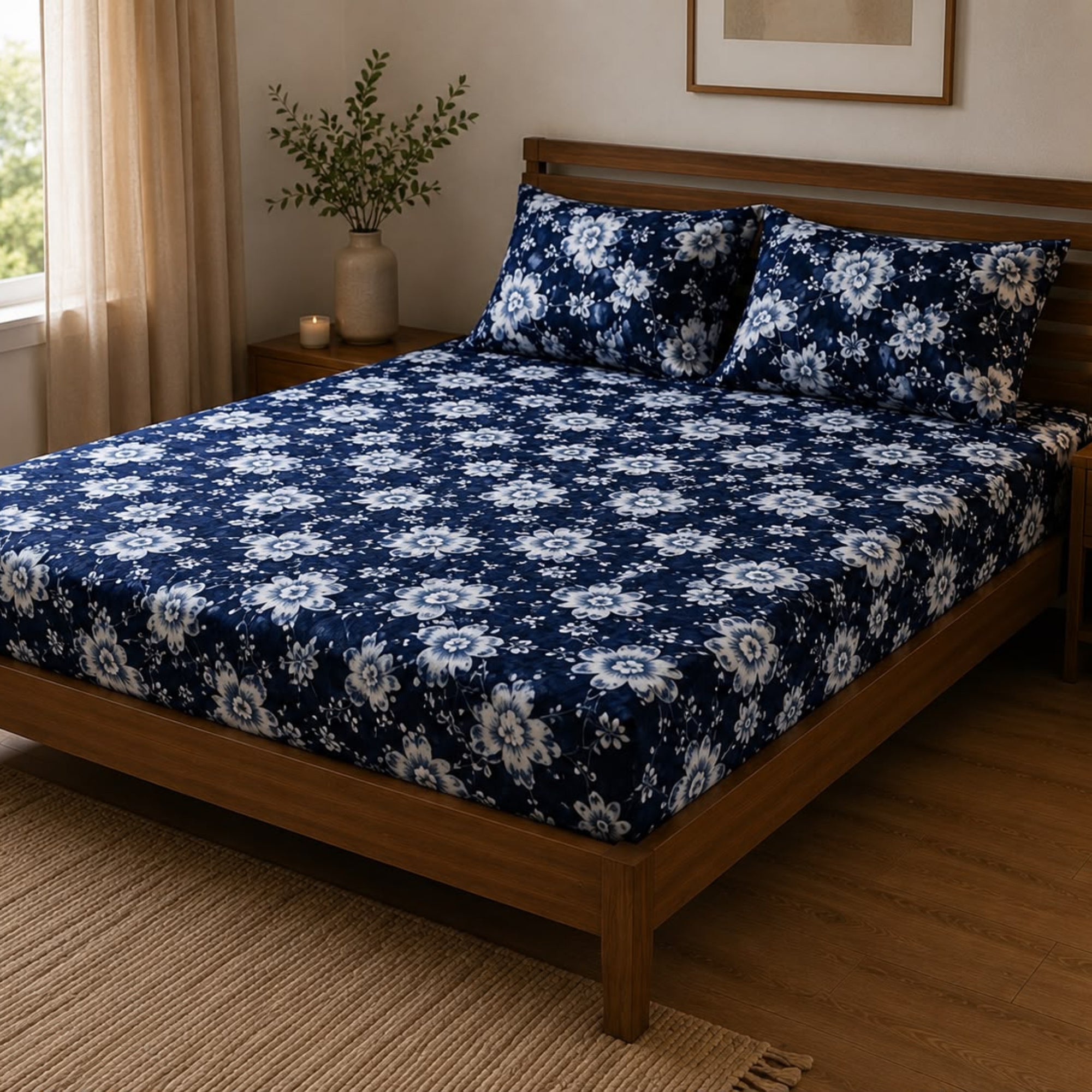 Velvet Bedsheet Blue