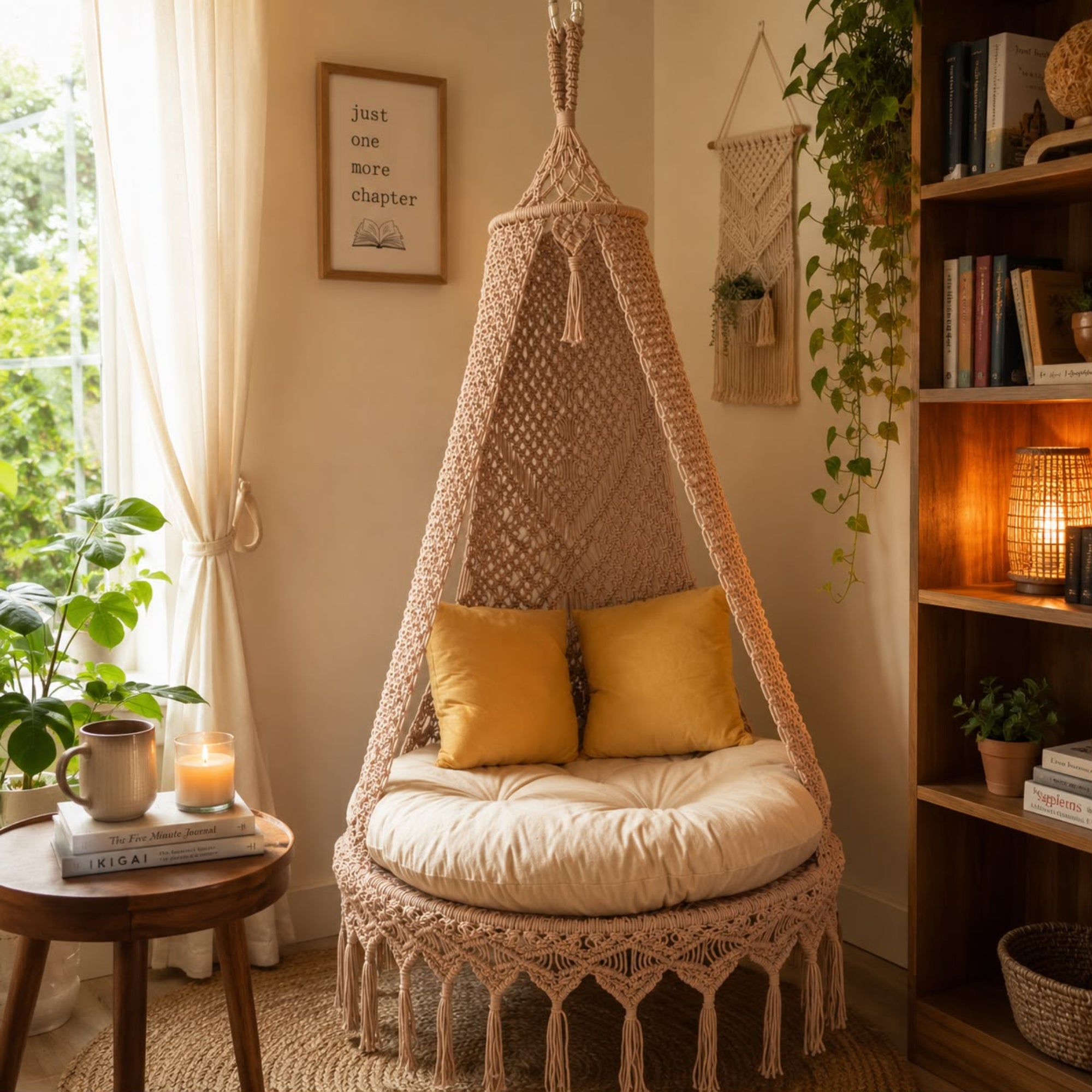 Macrame Swing Chair | Beige