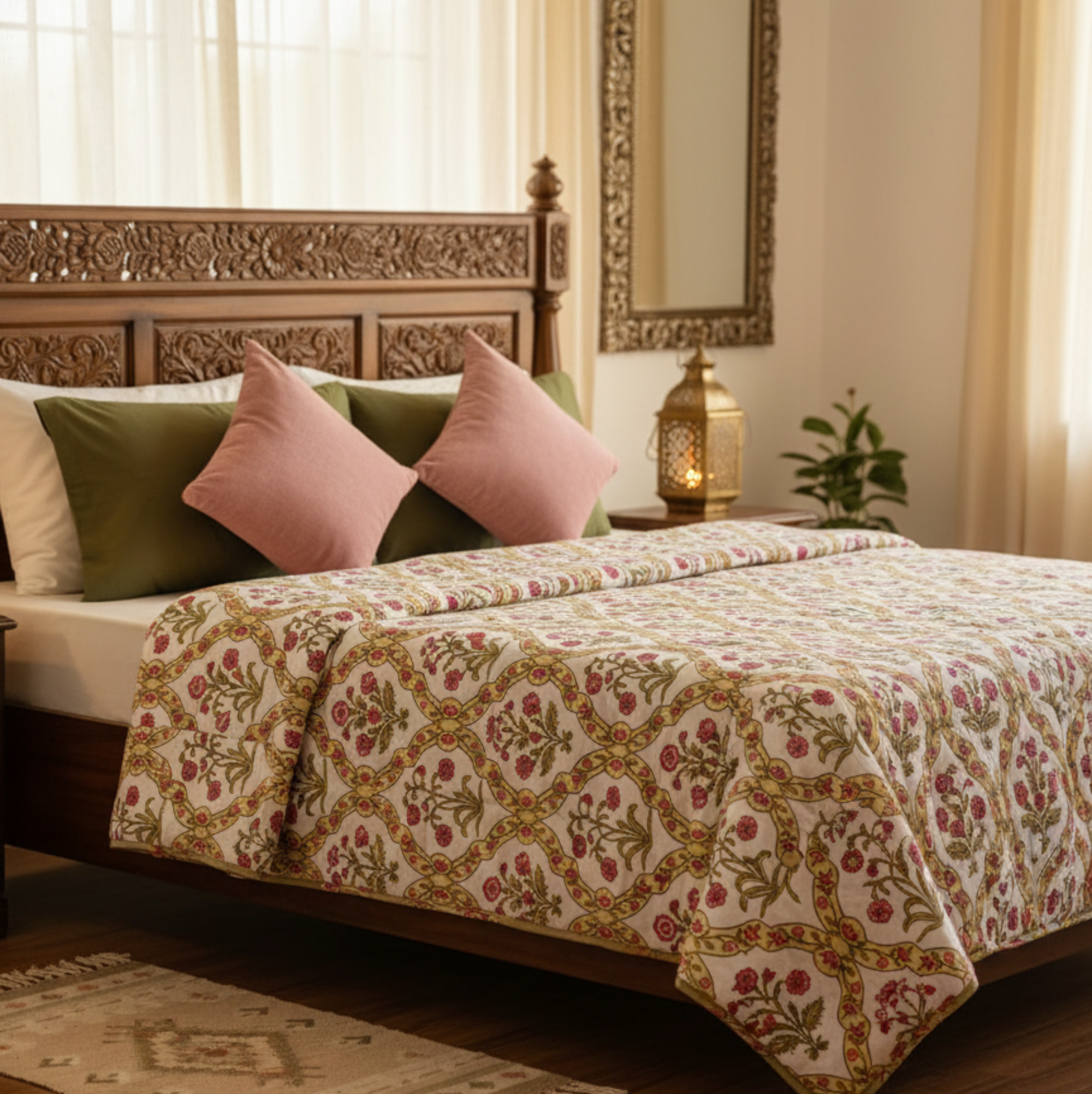 Jaipuri cotton AC comforters Floral