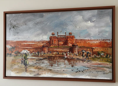 Flag Hoisting with Monsoon Reflection at the Red Fort