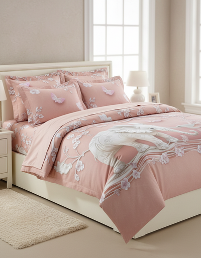 3D elephant bedsheet and pillow set