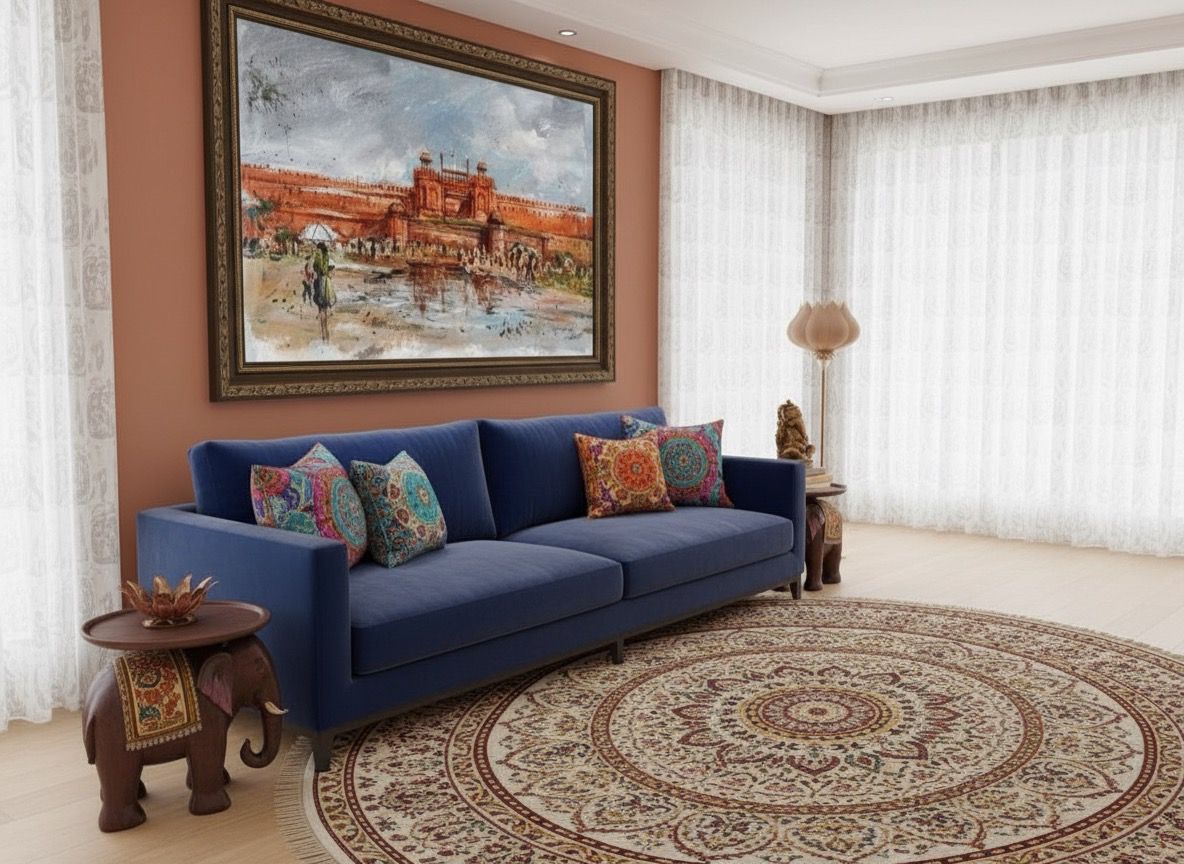 Flag Hoisting with Monsoon Reflection at the Red Fort