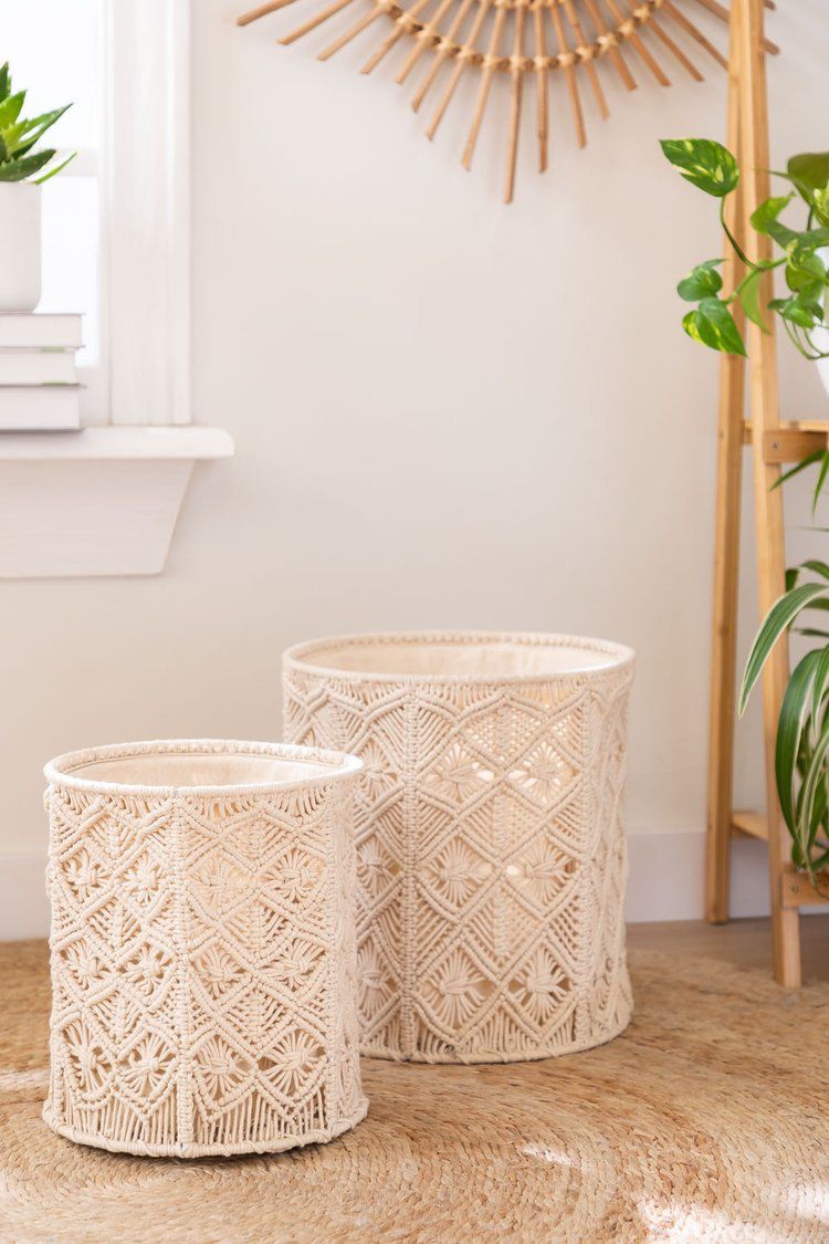 Macrame stoarage (set of 2)