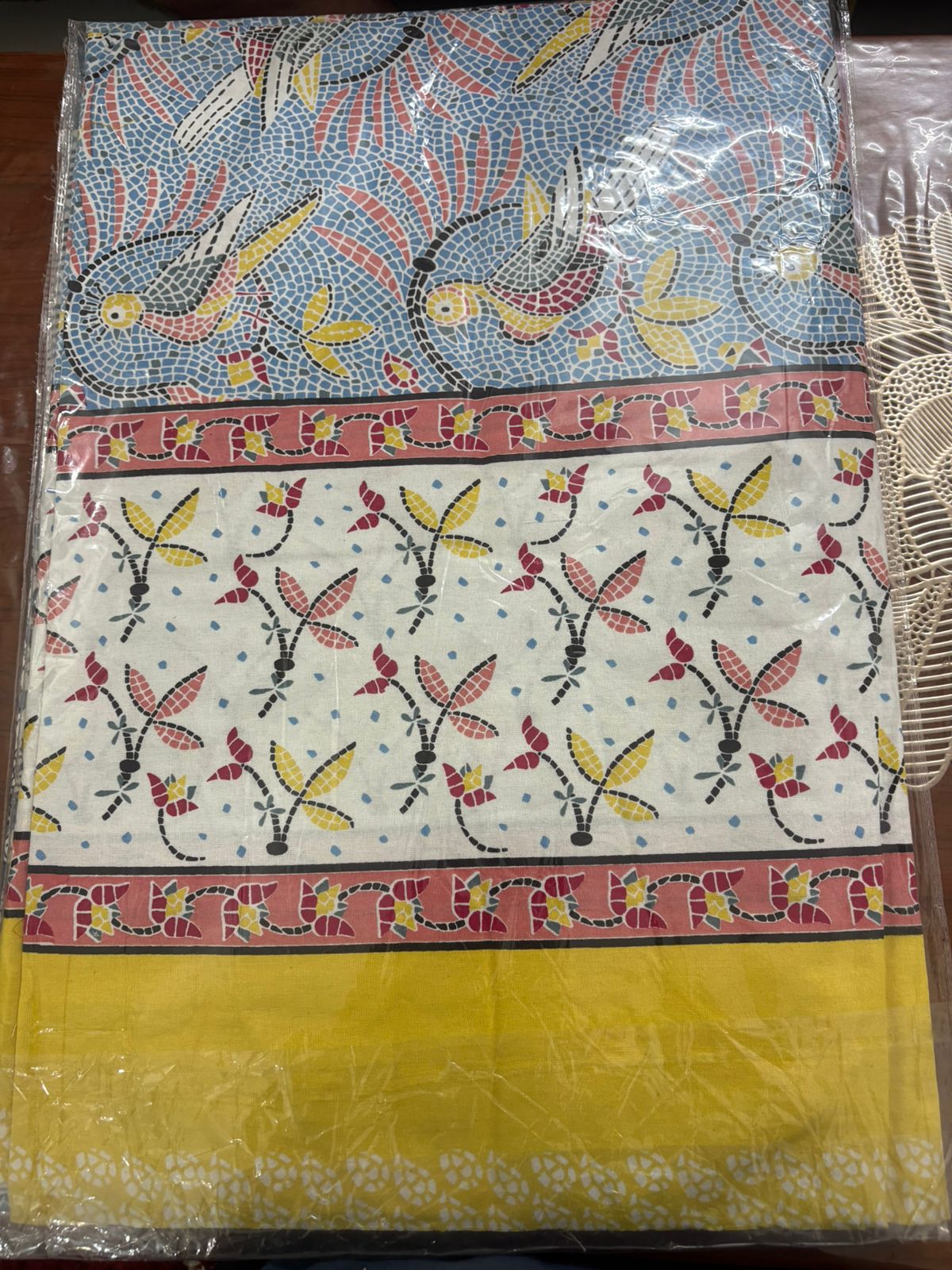 Ajrak print pure cotton bedsheet