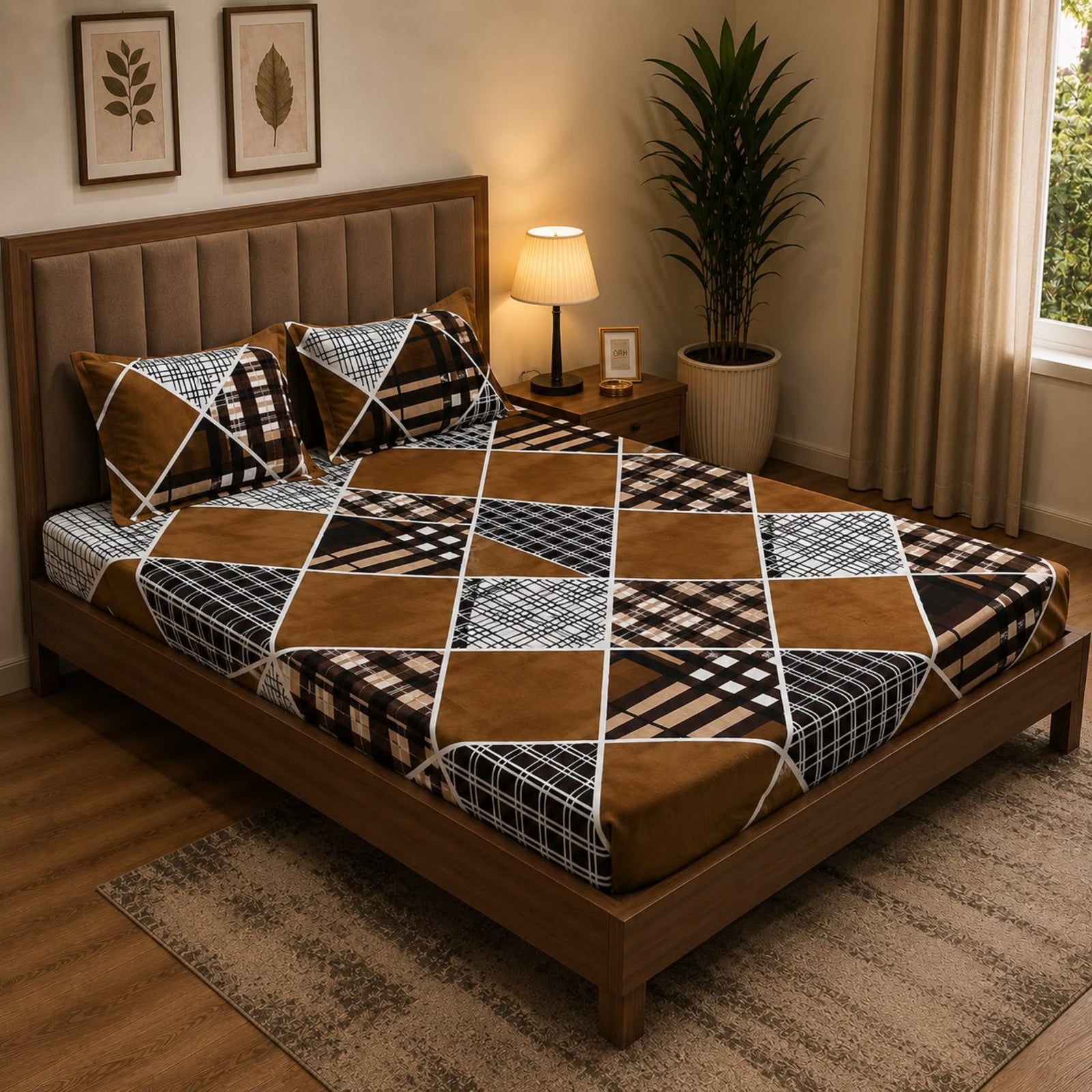 Velvet Bedsheet Brown