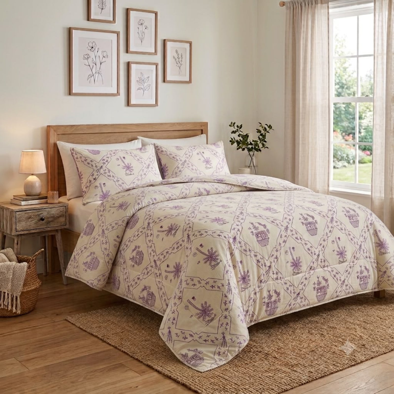 Jaipuri Cotton AC Comforter – Geometric Print