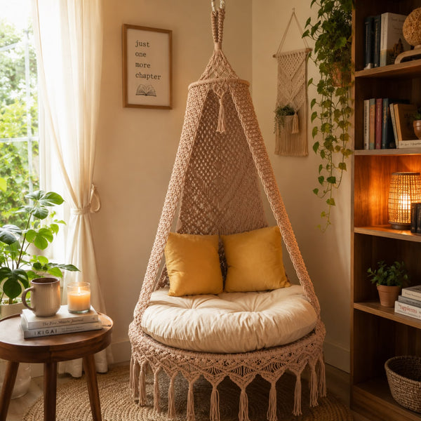 Macrame Swing Chair | Beige