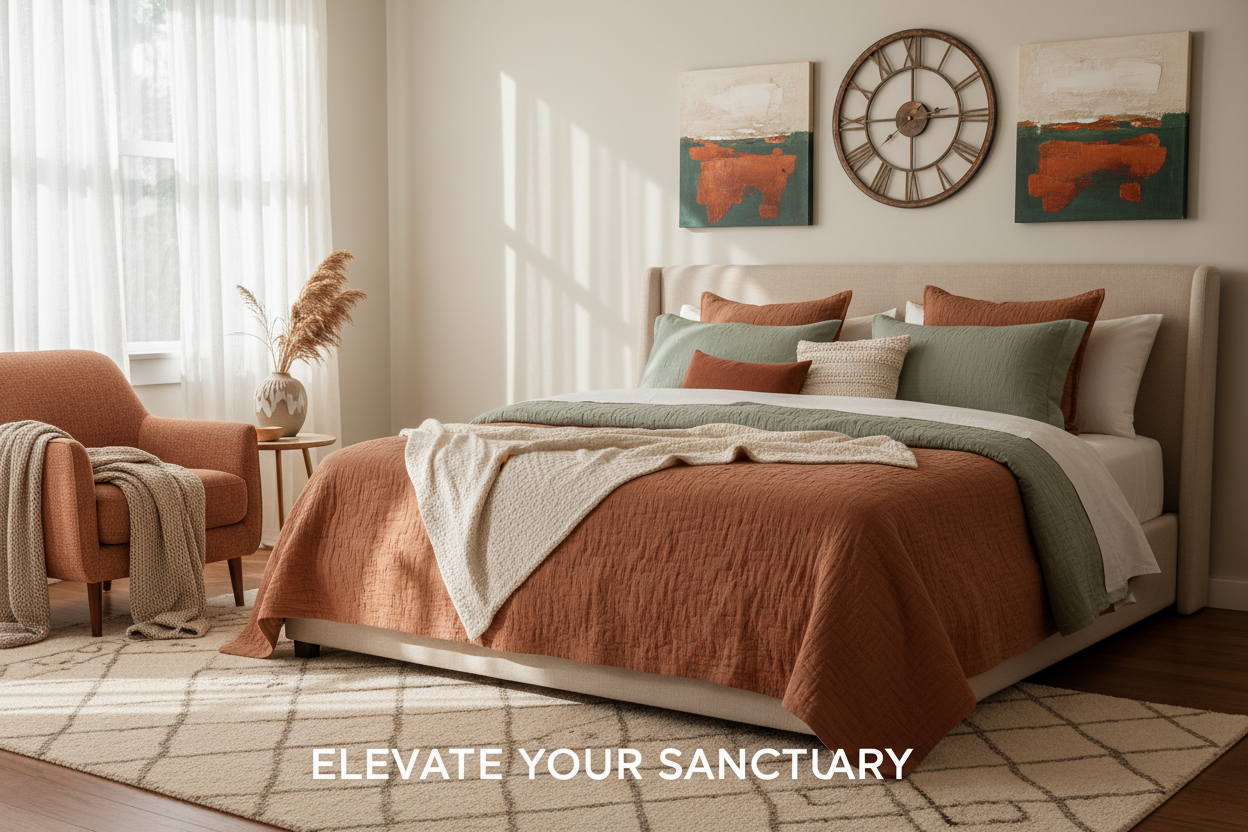 a website for home decor and home furnishings like bedsheets, quilts, wall clock, hand made paintings etc