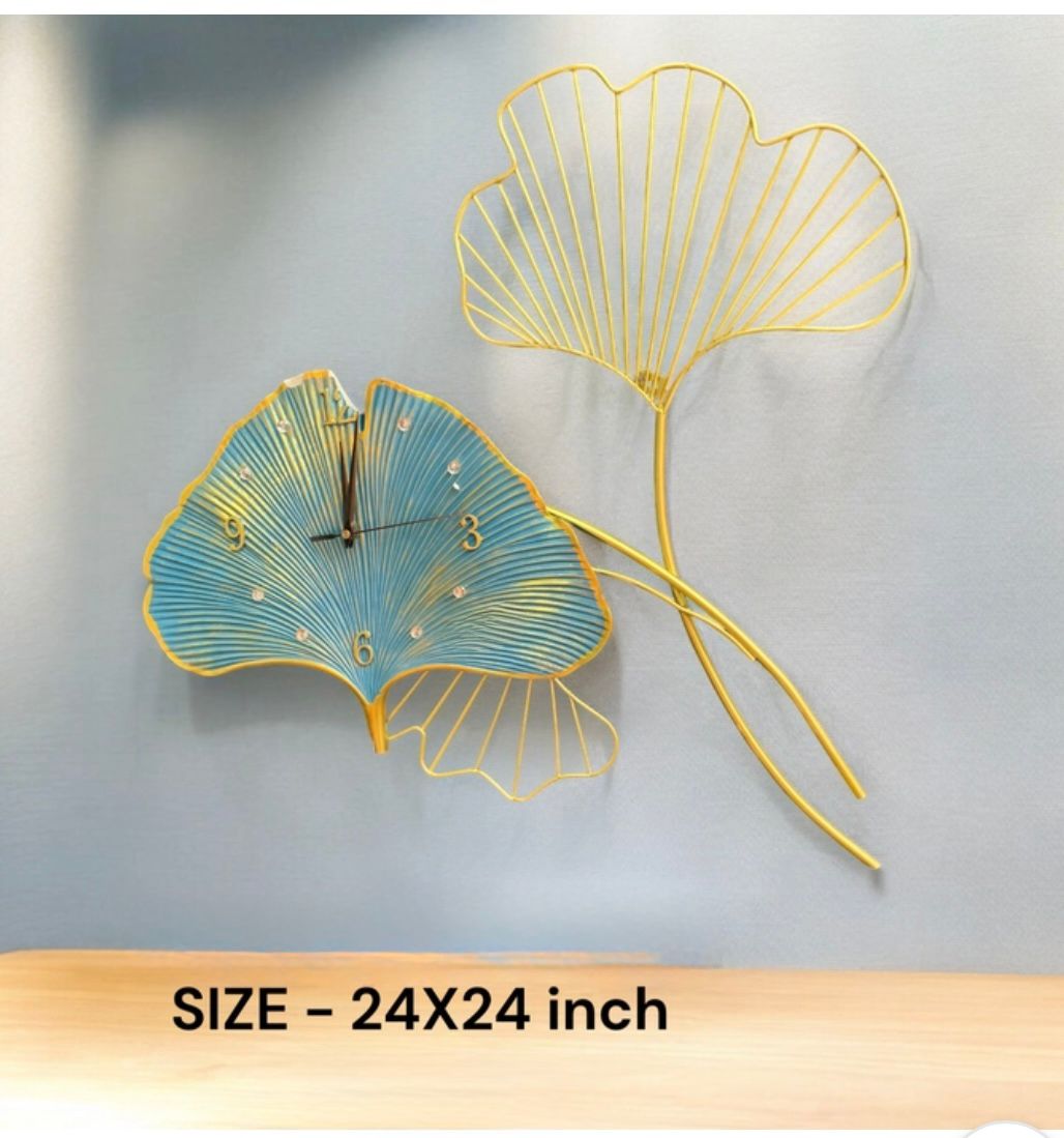 Ginkgo Leaf Wall Clock