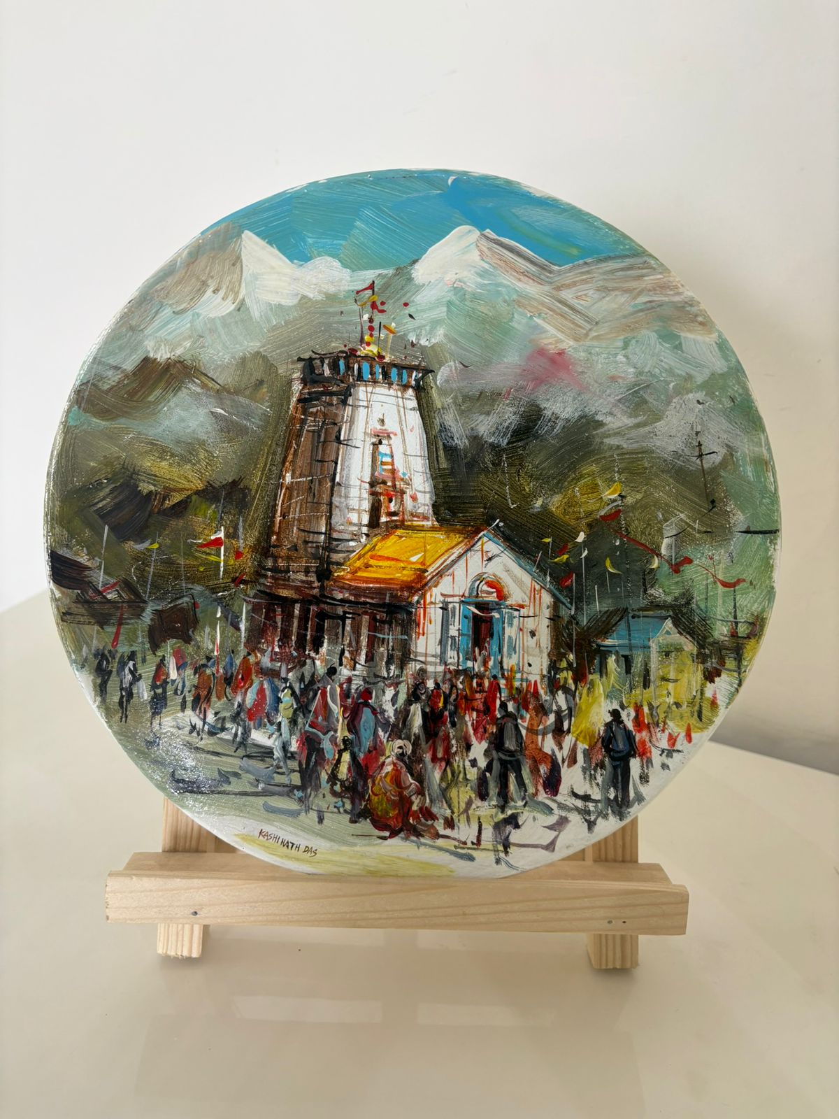 Handmade plate painting - Tempel