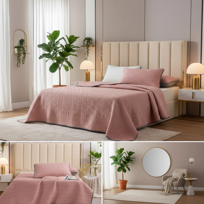 Pink Quilted Bedding